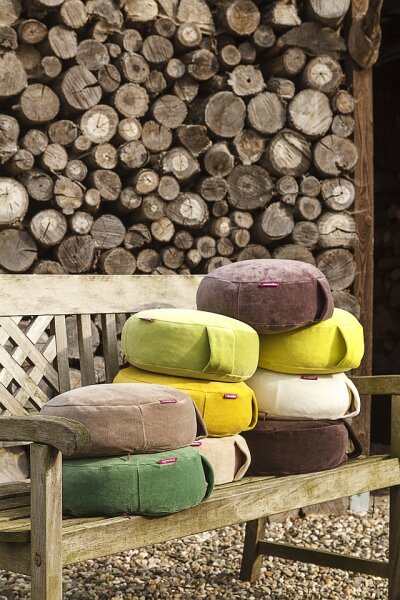 Yogakissen komplett Dinkel-Spelz himbeer von farbenfreunde