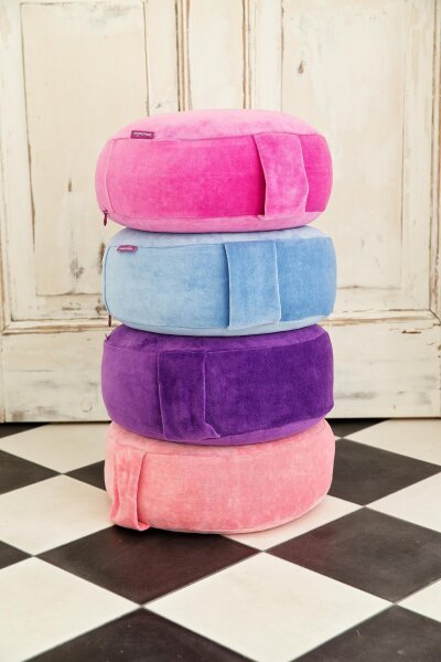 Yogakissen komplett Dinkel-Spelz aqua von farbenfreunde