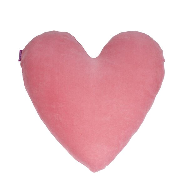 Herzkissen komplett pink peach von farbenfreunde