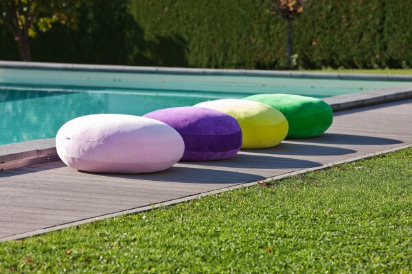 Stegkissen rund komplett dancing purple von farbenfreunde