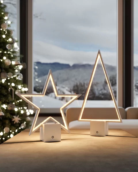 Sompex LED Akku-Tischleuchte Pine 2.0 silber 47cm