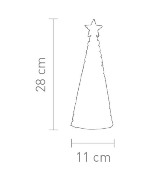 Sompex Weihnachtsbaum Tischleuchte Glamor rot Batteriebetrieben 28 cm