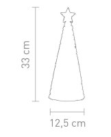 Sompex Weihnachtsbaum Tischleuchte Glamor grün Batteriebetrieben 33 cm