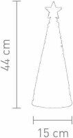 Sompex Weihnachtsbaum Tischleuchte Glamor grün Batteriebetrieben 44 cm