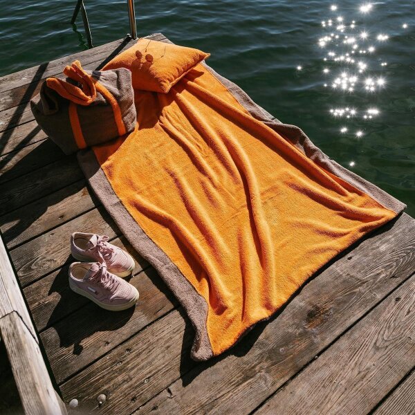 Fresh Luxury Beach Plaid 132x180cm karibik/pine von farbenfreunde