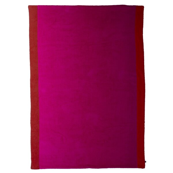 Fresh Luxury Beach Plaid 105x150cm fuchsia/blutorange von farbenfreunde