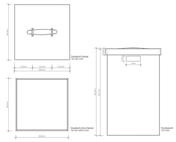 Decor Walther BROWNIE WB Wäschebehälter mit Deckel Sand