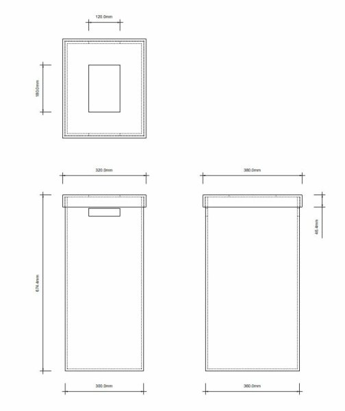 Decor Walther BROWNIE AWB Abwurfbehälter mit Deckel Schwarz