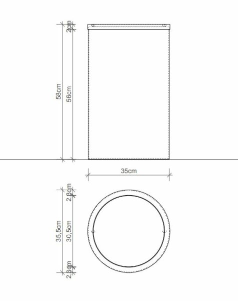 Decor Walther DW 121 Abwurf- Wäschebehälter Weiß matt