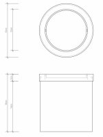 Decor Walther DW 1240 Tischpapierkorb mit Schwingdeckel Edelstahl matt