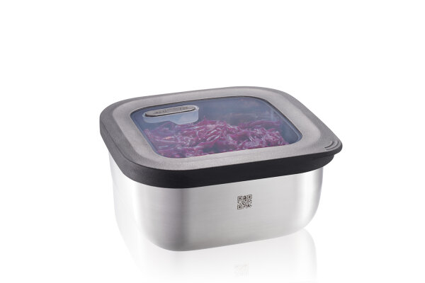 Gefu Frischhaltedosen 2er Set PROVIDO quadratisch 900ml und 1800ml