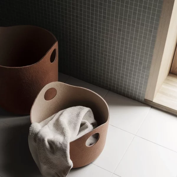 blomus Filzkorb -TIGGY- Farbe Rustic Brown / Tan Size S