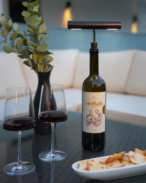 Sompex Korky Akku- Flaschenleuchte silber