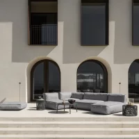 blomus Outdoor Beistelltisch -ROPE- Farbe Coal Size M