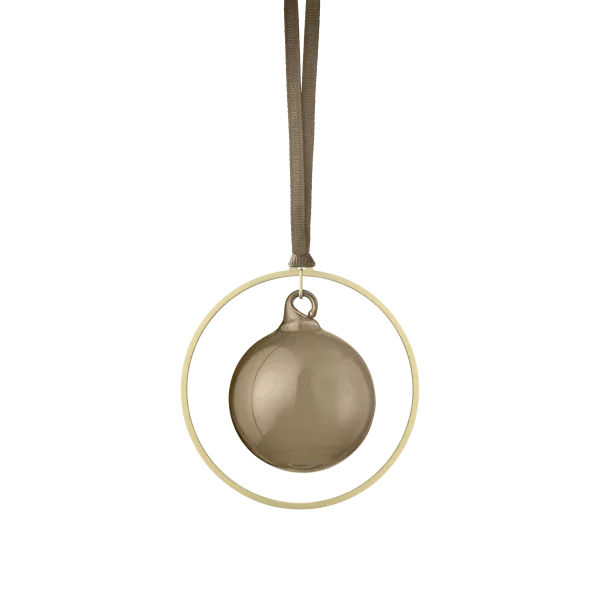 blomus 4er Set Weihnachtsschmuck -KITAI- Farbe Coffee Form Kugel