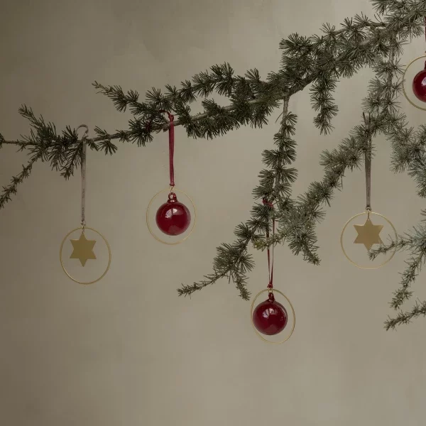 blomus 4er Set Weihnachtsschmuck -KITAI- Farbe Port Form Kugel