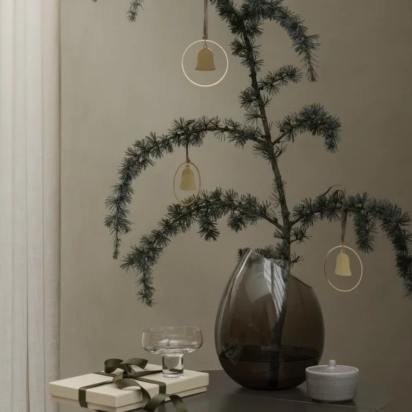 blomus 4er Set Weihnachtsschmuck -KITAI- Farbe Gold Form Glocke