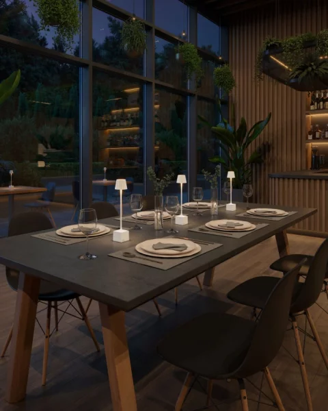 Sompex Dennis Akku-Tischleuchte weiß