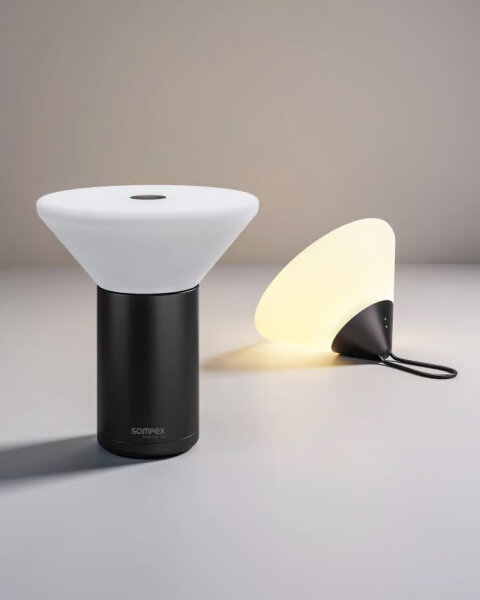 Sompex Mikono Akku-Tisch- Pendelleuchte schwarz