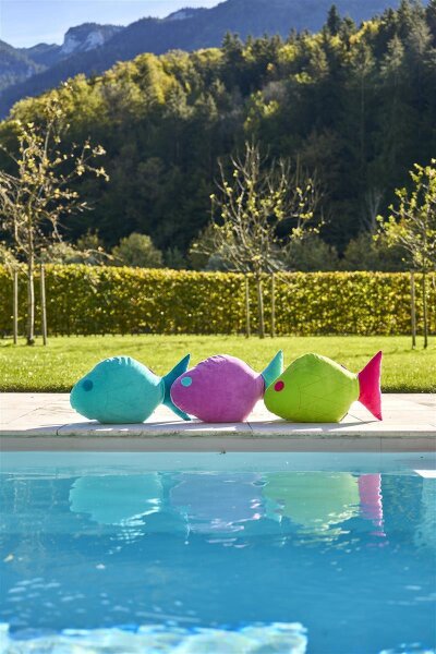 Big Fish - Nickykissen komplett seagreen von farbenfreunde