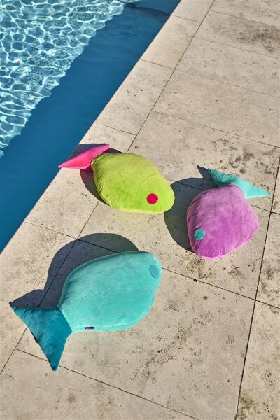 Big Fish - Nickykissen komplett miami blue von farbenfreunde