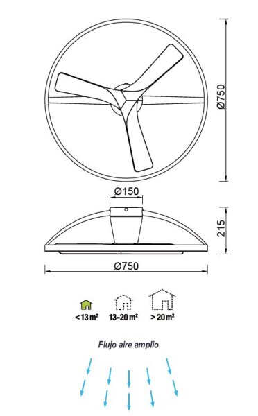 Mantra Nepal II Deckenventilator mit LED Beleuchtung weiß