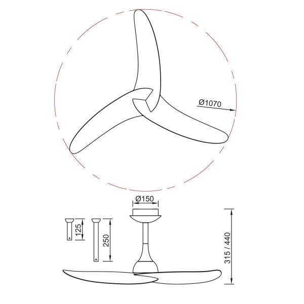 Mantra Ipanema III Deckenventilator weiß/holz