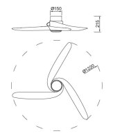 Mantra Groenland Deckenventilator mit LED Beleuchtung weiß/holz