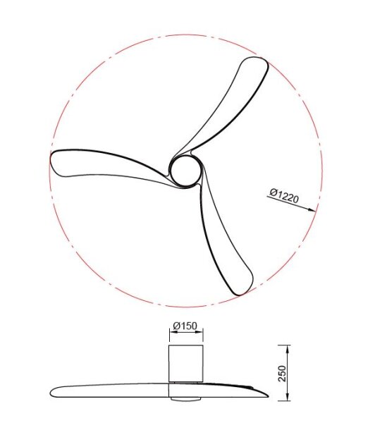 Mantra Nemo Deckenventilator mit LED Beleuchtung weiß/holz