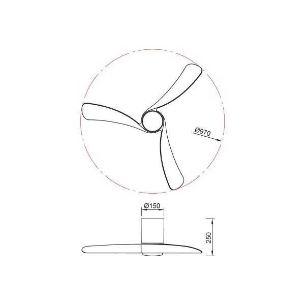 Mantra Nemo S Deckenventilator mit LED Beleuchtung weiß