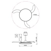 Mantra Slim Fan Deckenventilator mit LED Beleuchtung schwarz
