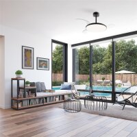 Mantra Slim Fan Deckenventilator mit LED Beleuchtung schwarz