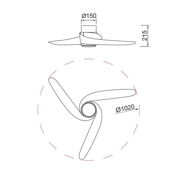Mantra Groenland S Deckenventilator mit LED Beleuchtung weiß/holz