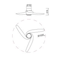 Mantra Groenland S Deckenventilator mit LED Beleuchtung weiß/holz