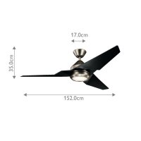 Kichler Deckenventilator Jade 152cm Antique Pewter
