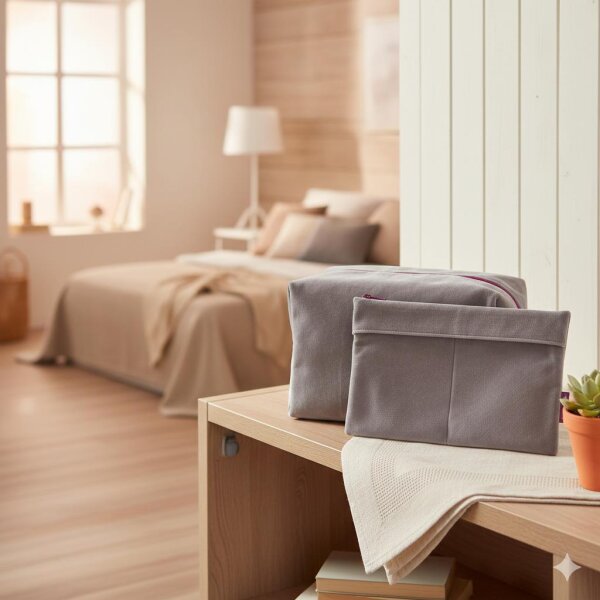 Giant Cosbag Kulturtasche platingrau von farbenfreunde