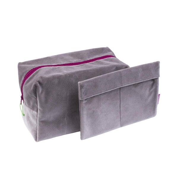 Giant Cosbag Kulturtasche platingrau von farbenfreunde