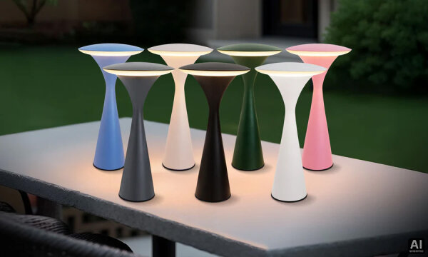Akku LED Tischleuchte Hello Space anthrazit