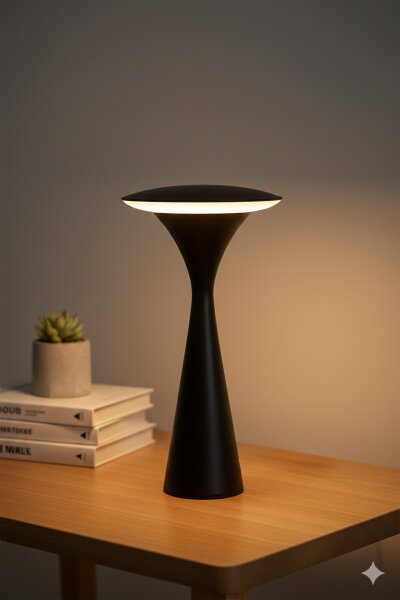 Akku LED Tischleuchte Hello Space schwarz