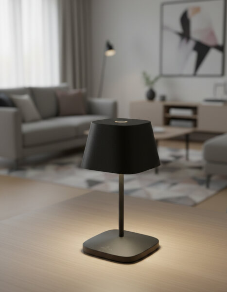 Villeroy & Boch Neapel RC schwarz Akku LED Tischleuchte