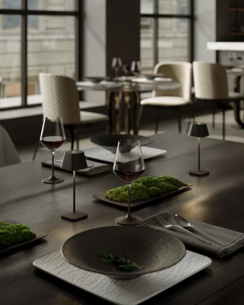 Villeroy & Boch Neapel Micro RC schwarz Akku Tischleuchte