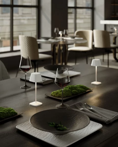 Villeroy & Boch Neapel Micro RC graphit gebürstet Akku Tischleuchte