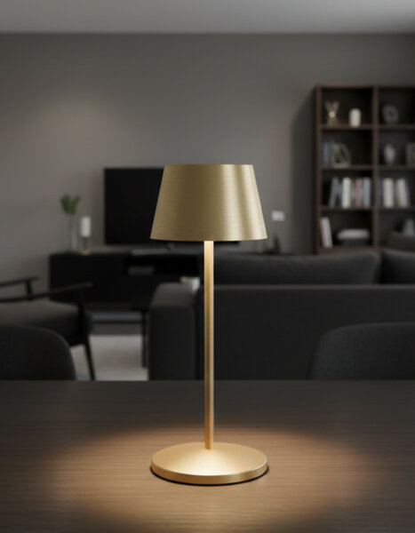 Villeroy & Boch Seoul Micro RC gold gebürstet Akku Tischleuchte