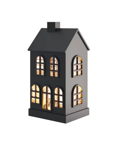 Sompex Dekoleuchte Glamor House schwarz 23cm