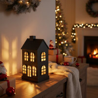 Sompex Dekoleuchte Glamor House schwarz 23cm