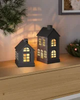 Sompex Dekoleuchte Glamor House schwarz 23cm