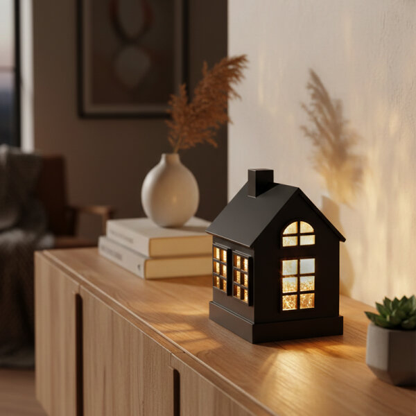 Sompex Dekoleuchte Glamor House schwarz 16cm