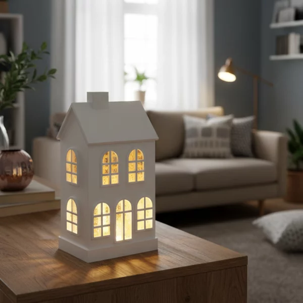 Sompex Dekoleuchte Glamor House weiß 23cm