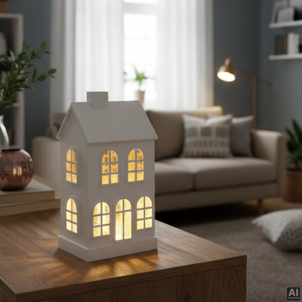 Sompex Dekoleuchte Glamor House weiß 23cm