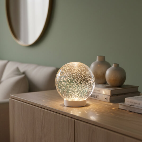 Sompex Dekoleuchte Glamor Bauble 13cm weiß